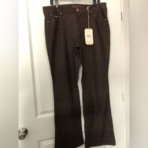 One 5 one gorgeous boot cut brown jeans with stones. Sz.14